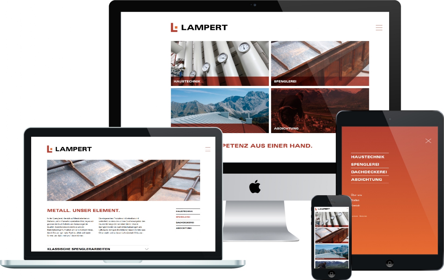 Gebrüder Lampert AG - Responsive Website, CMS
